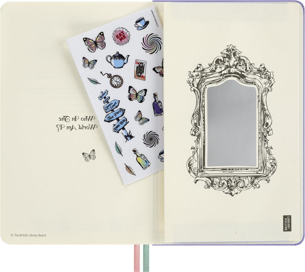 Weitere Ansicht: Moleskine Alice im Wunderland 18 Monate Wochen-Notizkalender 2026/2027, L/A5, 1 Wo = 1 Seite, fester Einband