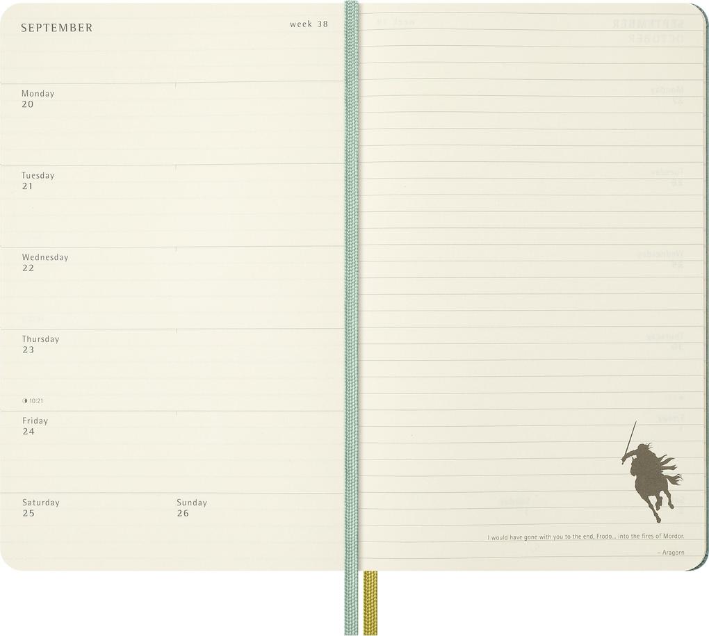 Weitere Ansicht: Moleskine 18 Monate Der Herr der Ringe Wochen-Notizkalender 2026/2027, L/A5, 1 Wo = 1 Seite, fester Einband