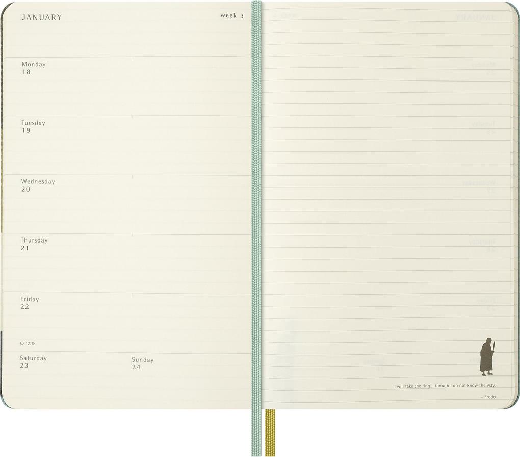 Weitere Ansicht: Moleskine 18 Monate Der Herr der Ringe Wochen-Notizkalender 2026/2027, L/A5, 1 Wo = 1 Seite, fester Einband