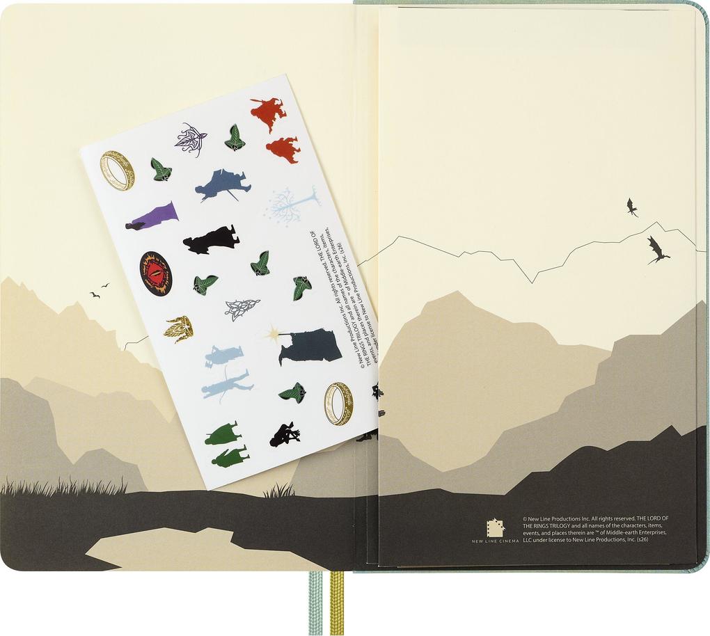 Weitere Ansicht: Moleskine 18 Monate Der Herr der Ringe Wochen-Notizkalender 2026/2027, L/A5, 1 Wo = 1 Seite, fester Einband