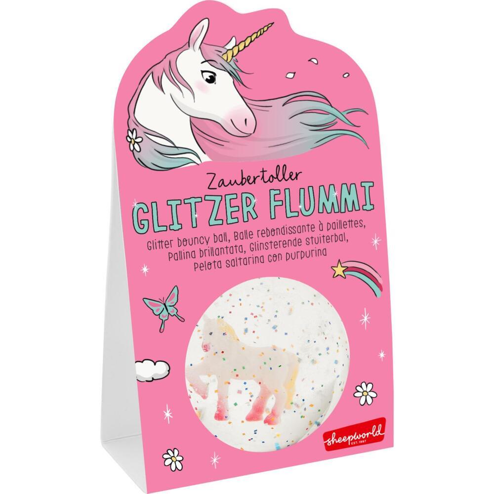 Weitere Ansicht: Glitzerflummi Motiv "Einhorn"