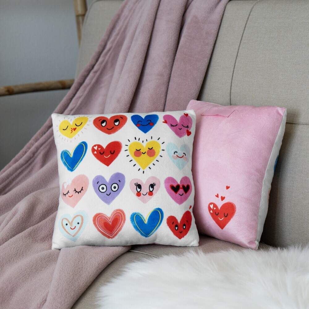 Weitere Ansicht: Plüschkissen Motiv "Herzen"