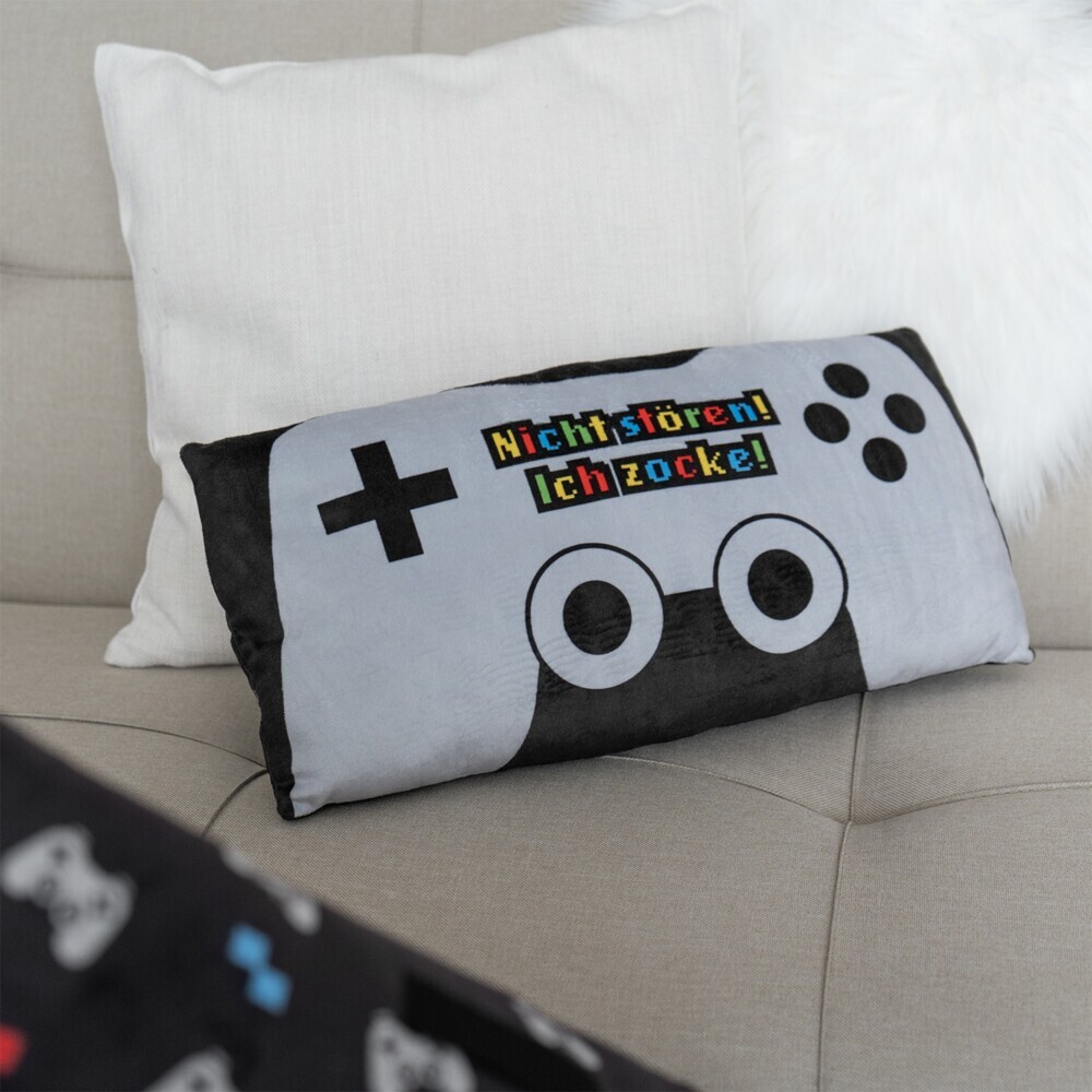 Weitere Ansicht: Plüschkissen Motiv "Zocken"