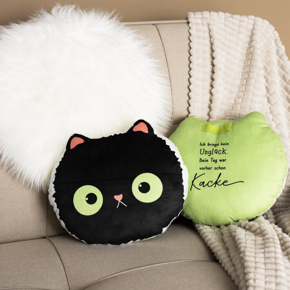 Weitere Ansicht: Plüschkissen Motiv "Katze"