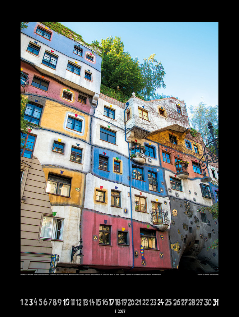 Weitere Ansicht: Großer Hundertwasser Architektur Kalender 2027 | Friedensreich Hundertwasser