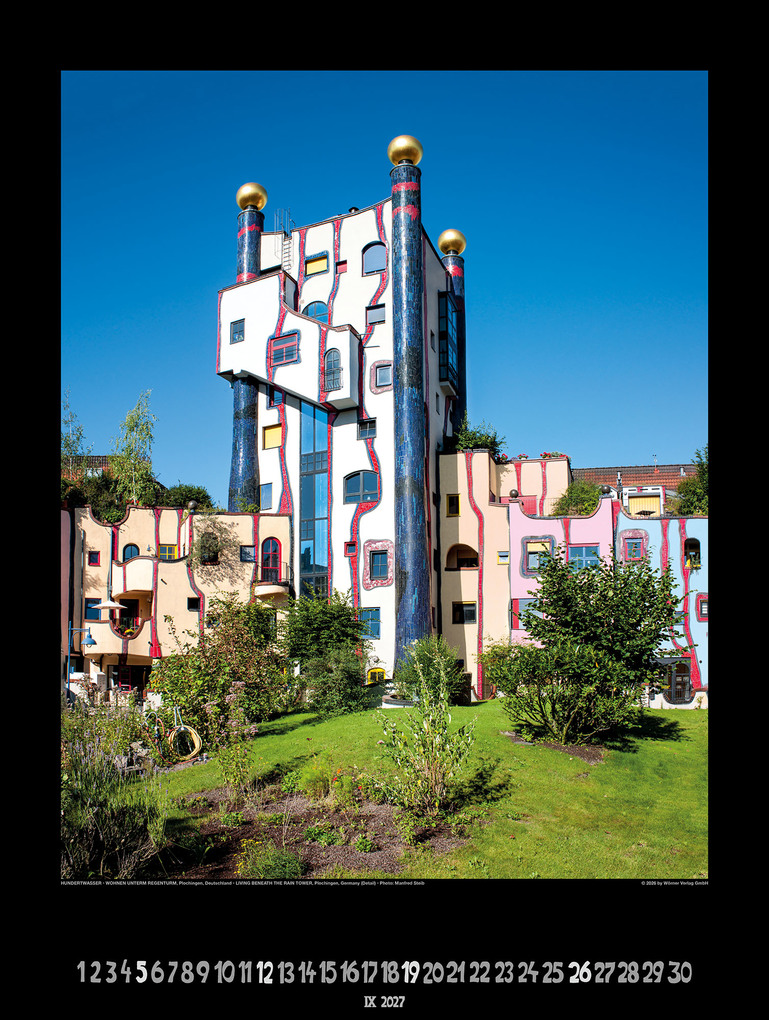 Weitere Ansicht: Großer Hundertwasser Architektur Kalender 2027 | Friedensreich Hundertwasser