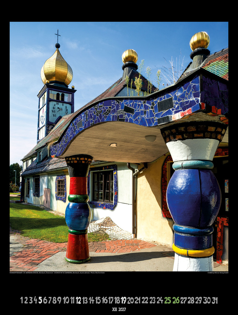 Weitere Ansicht: Großer Hundertwasser Architektur Kalender 2027 | Friedensreich Hundertwasser