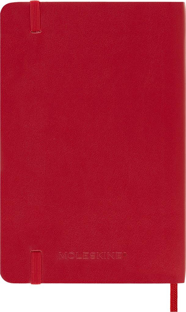 Weitere Ansicht: Moleskine 12 Monate Wochen Notizkalender 2027, Pocket/A6, 1 Wo = 1 Seite, rechts linierte Seite, Weicher Einband, Scharlachrot