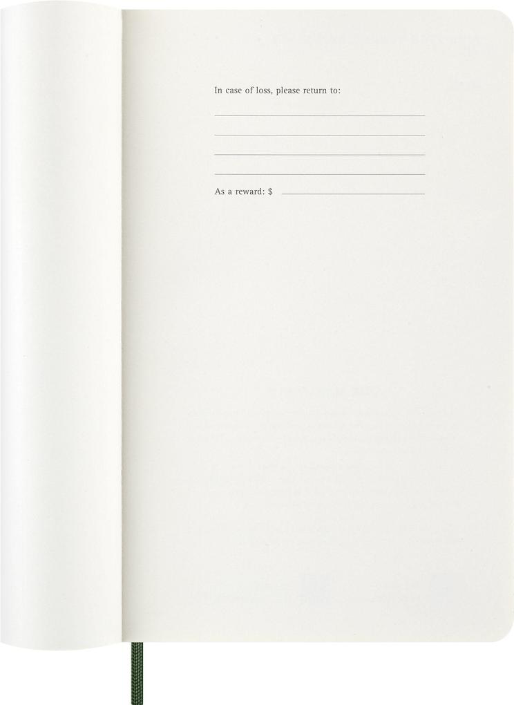 Weitere Ansicht: Moleskine 12 Monate Tageskalender 2027, Large/A5, 1 Tag = 1 Seite, Weicher Einband, Myrtengrün