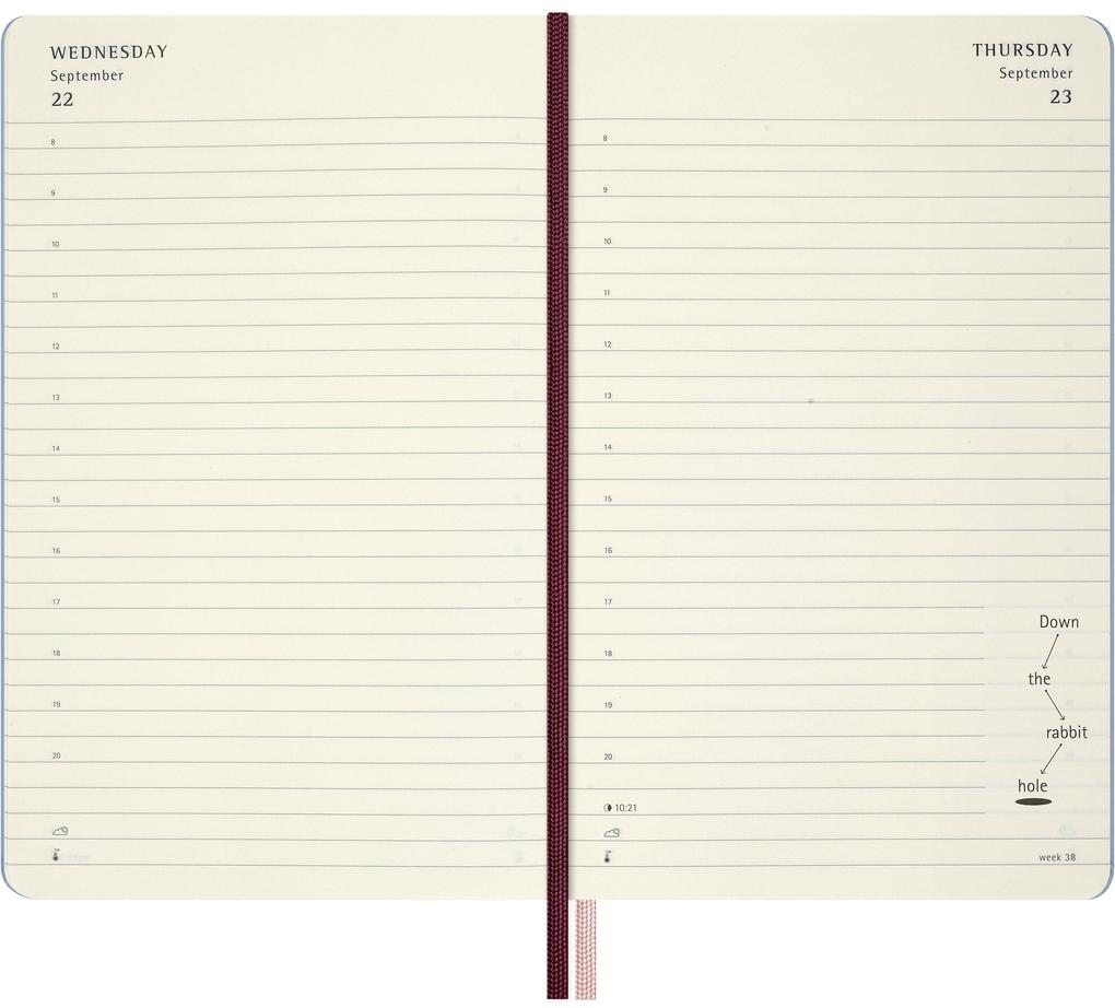 Weitere Ansicht: Moleskine Alice im Wunderland 12 Monate Tageskalender 2027, L/A5, 1 Tag = 1 Seite, fester Einband