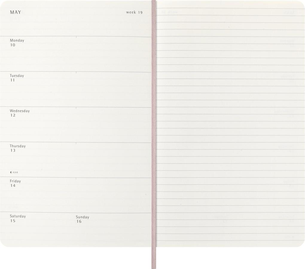 Weitere Ansicht: Moleskine Precious & Ethical 12 Monate Wochen Notizkalender 2027, L/A5, Liniert, Weicher Einband, Mamba Rose, mit Box