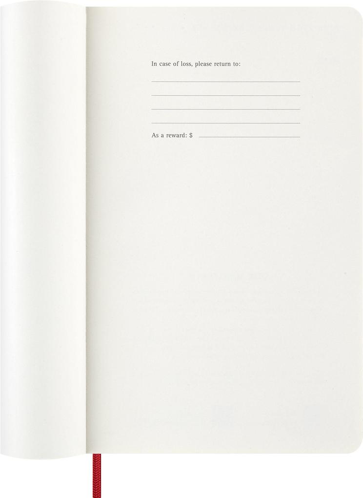 Weitere Ansicht: Moleskine 12 Monate Tageskalender 2027, Large/A5, 1 Tag = 1 Seite, Weicher Einband, Scharlachrot