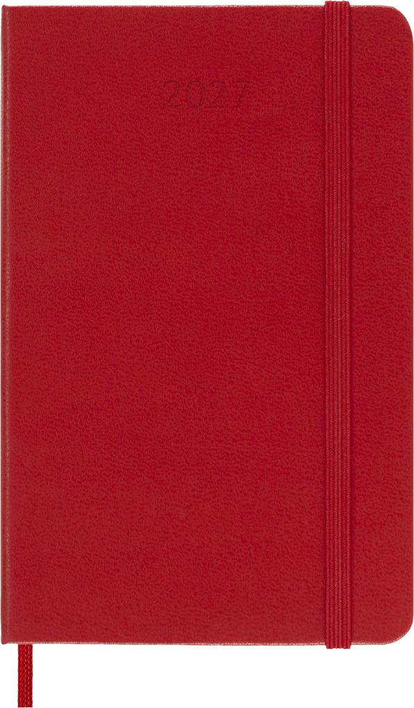 Weitere Ansicht: Moleskine 12 Monate Tageskalender 2027, Pocket/A6, 1 Tag = 1 Seite, Fester Einband, Scharlachrot