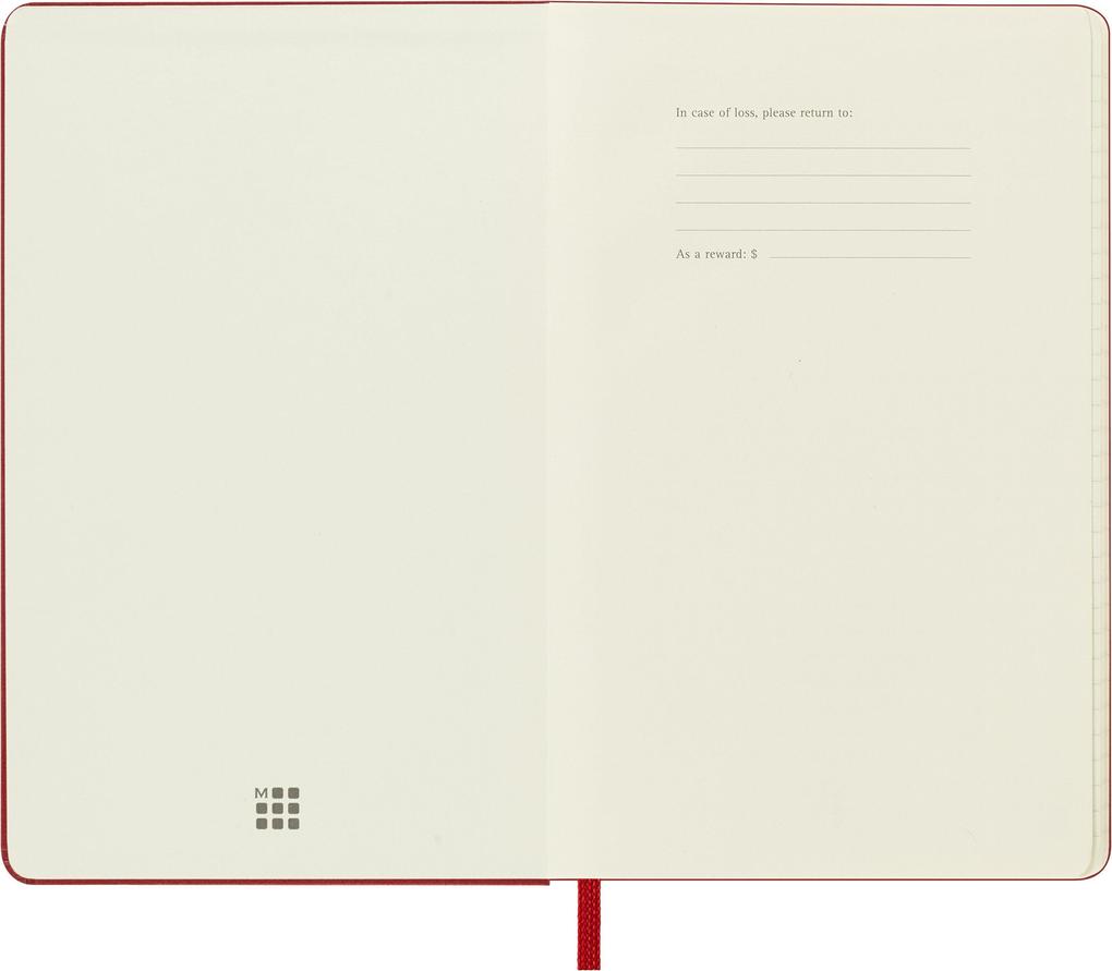 Weitere Ansicht: Moleskine 12 Monate Tageskalender 2027, Pocket/A6, 1 Tag = 1 Seite, Fester Einband, Scharlachrot