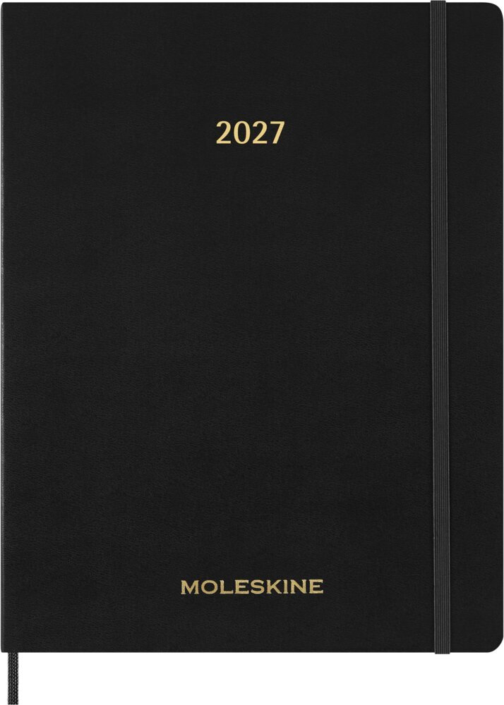 Weitere Ansicht: Moleskine 15 Monate Essential Wochenkalender 2026/2027, 1 Wo = 2 Seiten, vertikal, XXL, weicher Einband, Schwarz