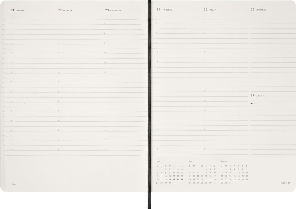 Weitere Ansicht: Moleskine 15 Monate Essential Wochenkalender 2026/2027, 1 Wo = 2 Seiten, vertikal, XXL, weicher Einband, Schwarz