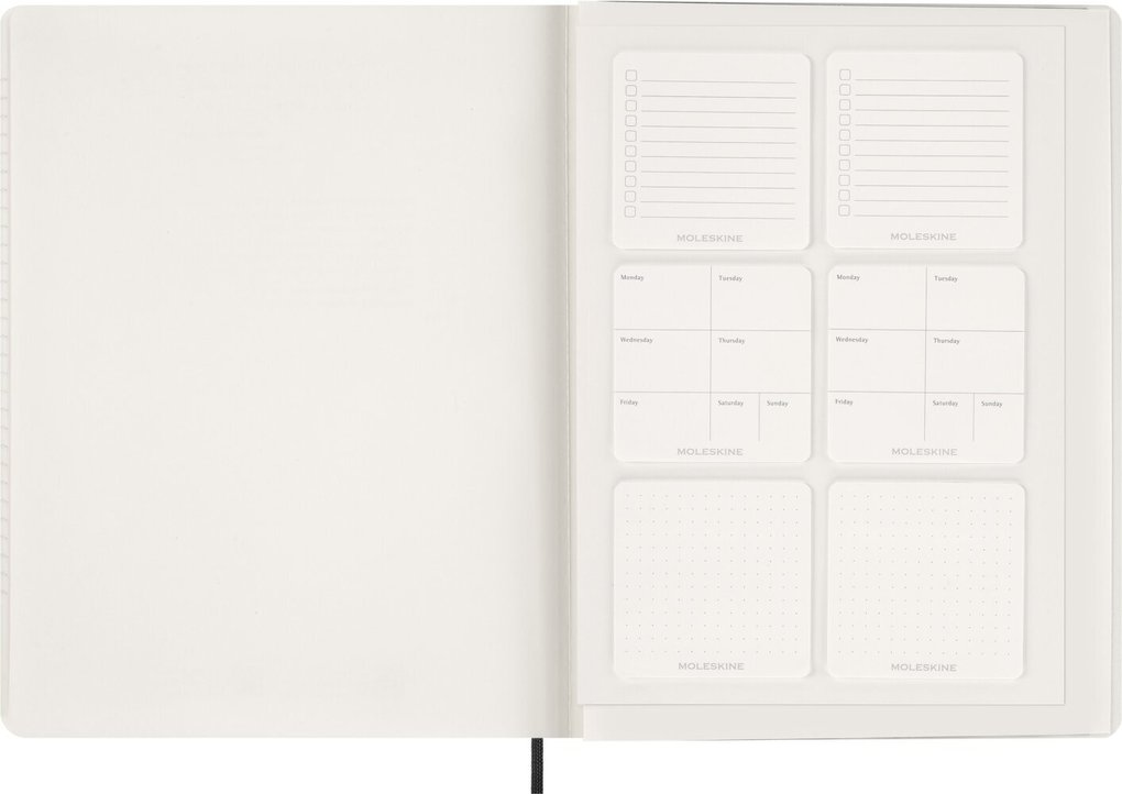 Weitere Ansicht: Moleskine 15 Monate Essential Wochenkalender 2026/2027, 1 Wo = 2 Seiten, vertikal, XXL, weicher Einband, Schwarz