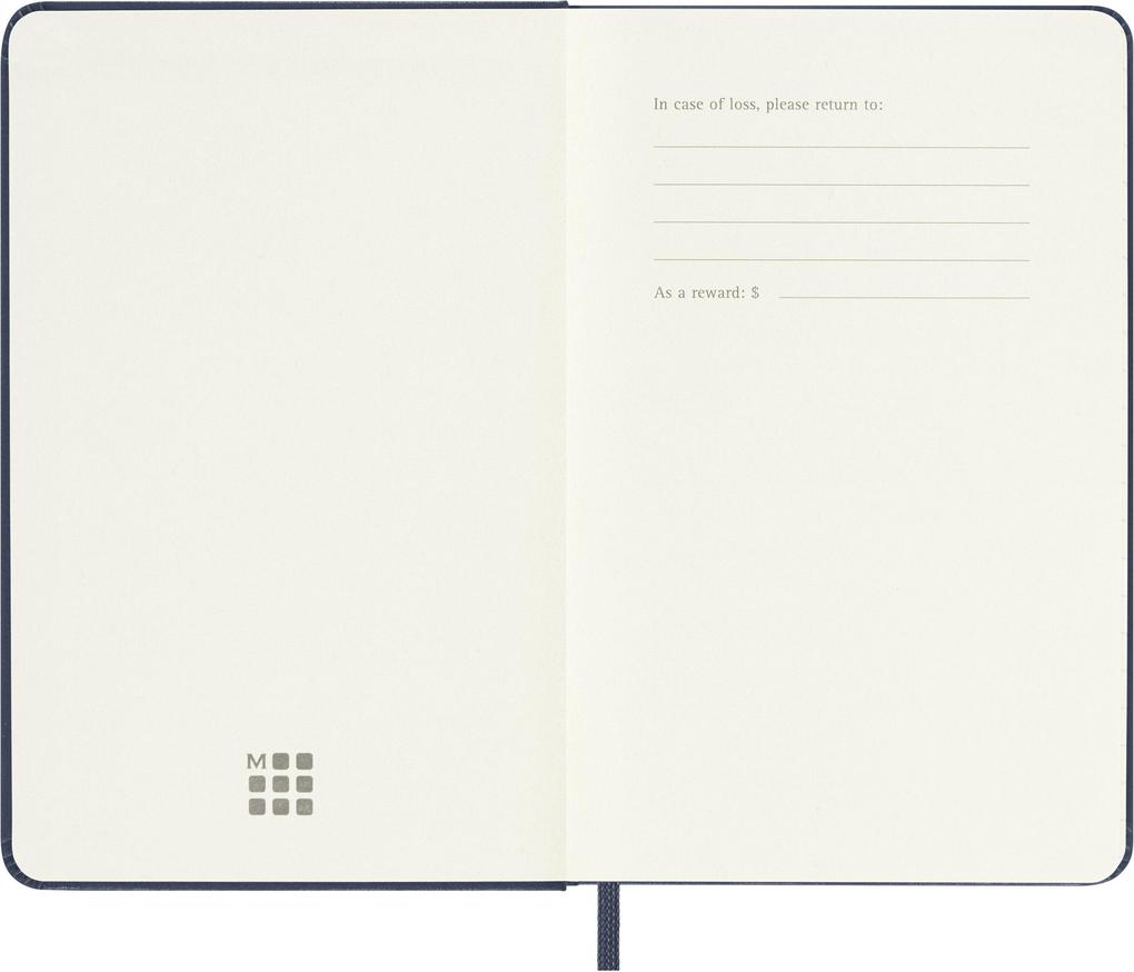 Weitere Ansicht: Moleskine 12 Monate Wochen Notizkalender 2027, Pocket/A6, 1 Wo = 1 Seite, rechts linierte Seite, Fester Einband, Saphir