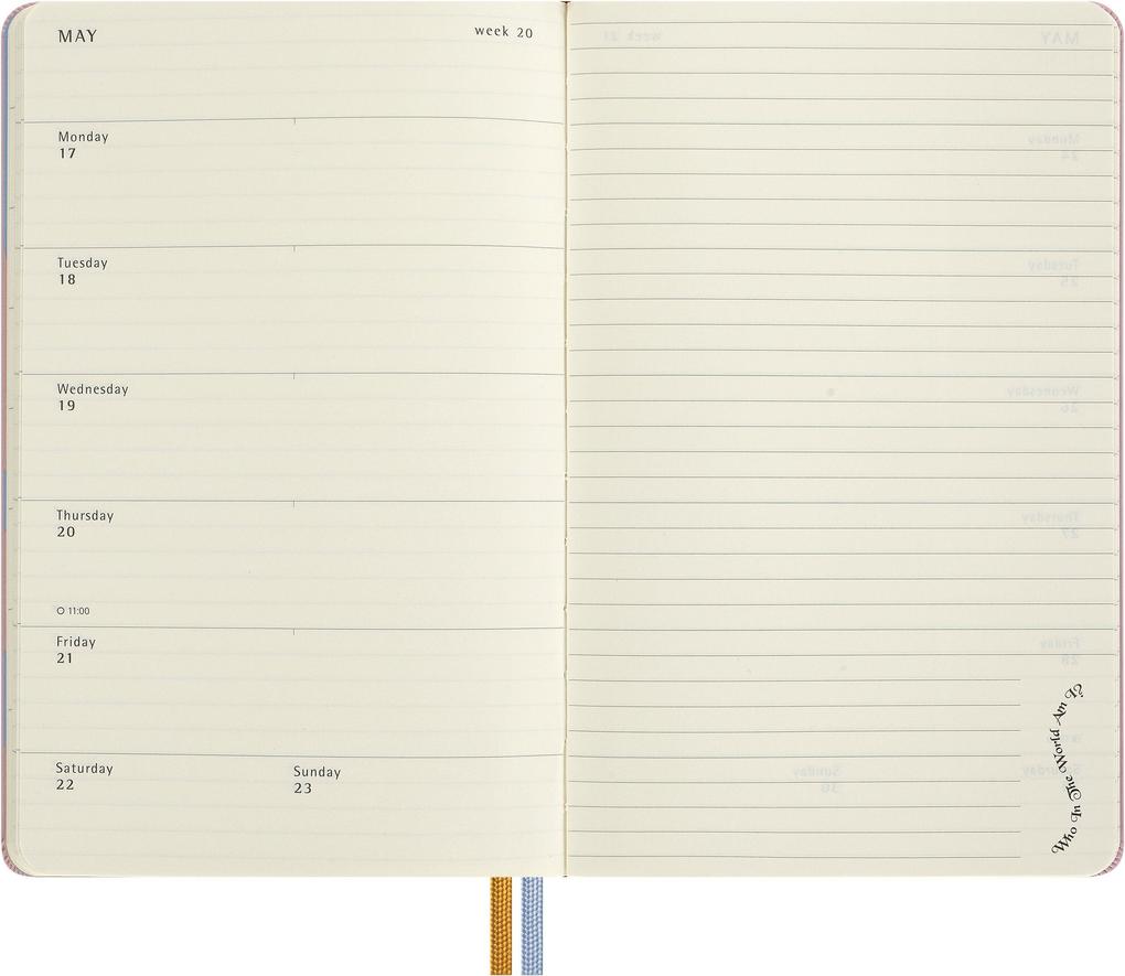 Weitere Ansicht: Moleskine Alice im Wunderland 12 Monate Wochen-Notizkalender 2027, L/A5, 1 Wo = 1 Seite, fester Einband