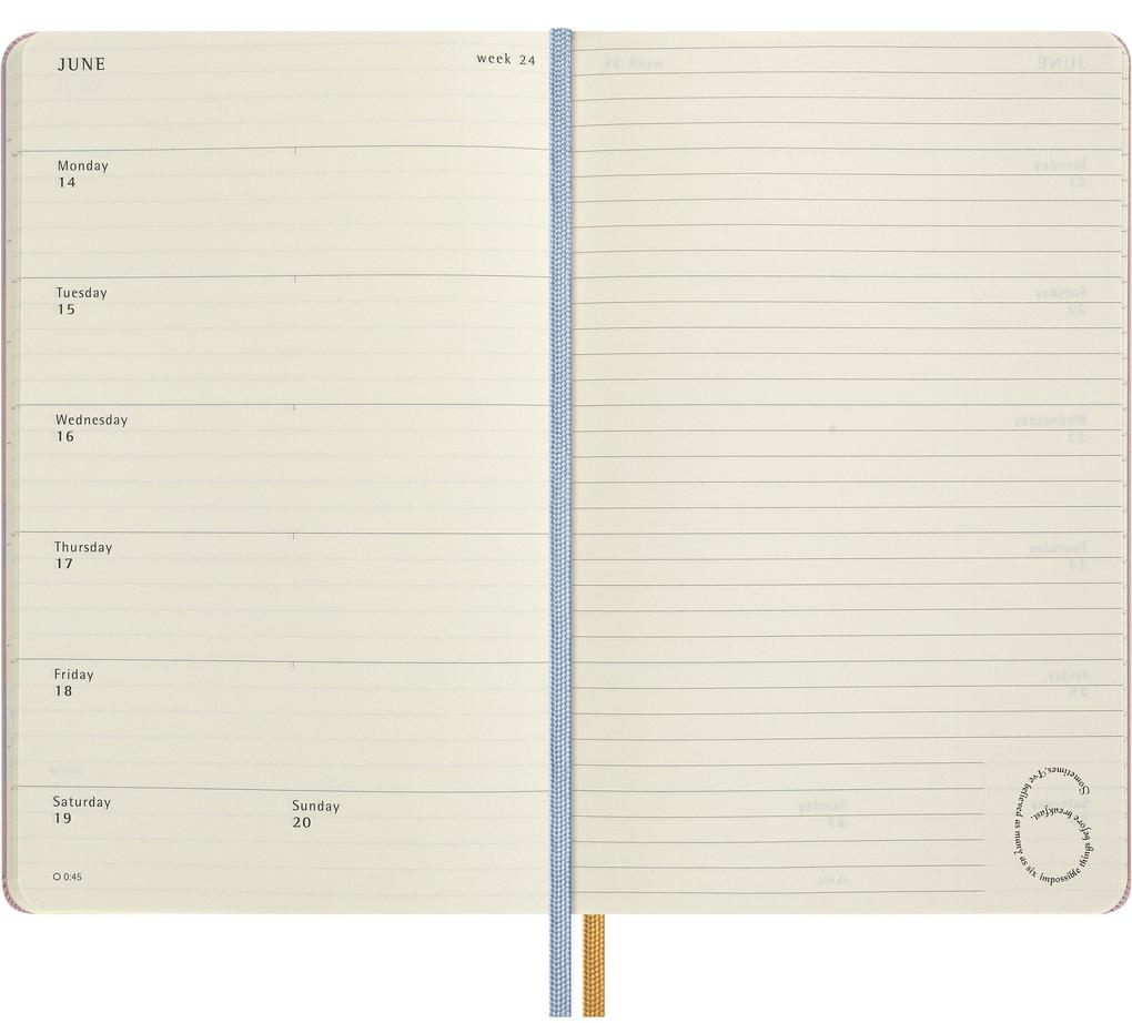 Weitere Ansicht: Moleskine Alice im Wunderland 12 Monate Wochen-Notizkalender 2027, L/A5, 1 Wo = 1 Seite, fester Einband
