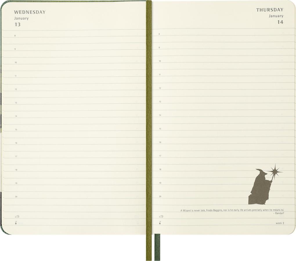 Weitere Ansicht: Moleskine 12 Monate Der Herr der Ringe Tageskalender 2027, L/A5, 1 Tag = 1 Seite, fester Einband