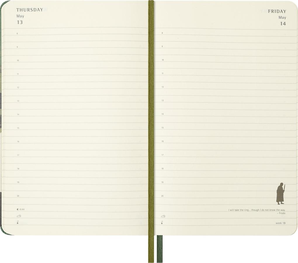 Weitere Ansicht: Moleskine 12 Monate Der Herr der Ringe Tageskalender 2027, L/A5, 1 Tag = 1 Seite, fester Einband