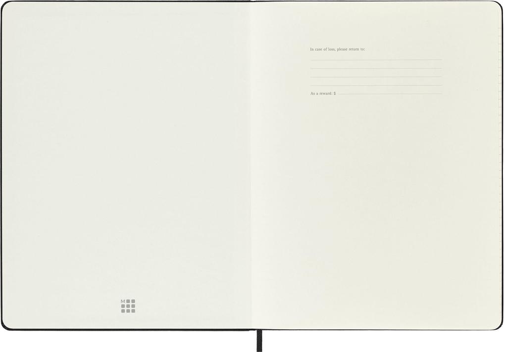 Weitere Ansicht: Moleskine 12 Monate Wochen Notizkaledner 2027, XL, 1 Wo = 1 Seite, rechts linierte Seite, fester Einband, Schwarz