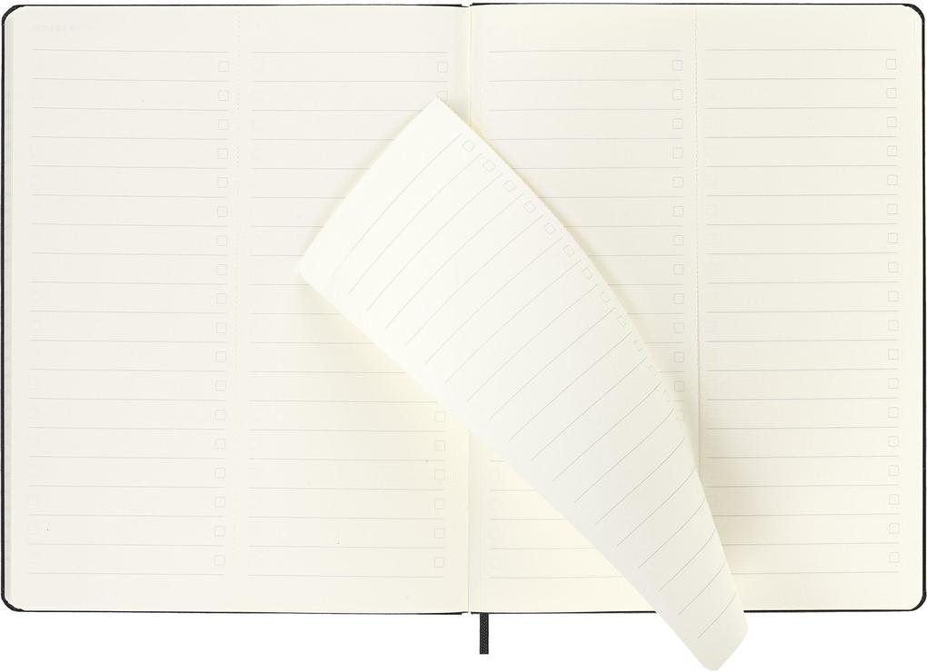 Weitere Ansicht: Moleskine 12 Monate Pro Wochen Notizkalender 2027, Pro XL, 1 Wo = 2 Seiten, vertikal, Spalten für Notizen, fester Einband, Schwarz<BR>