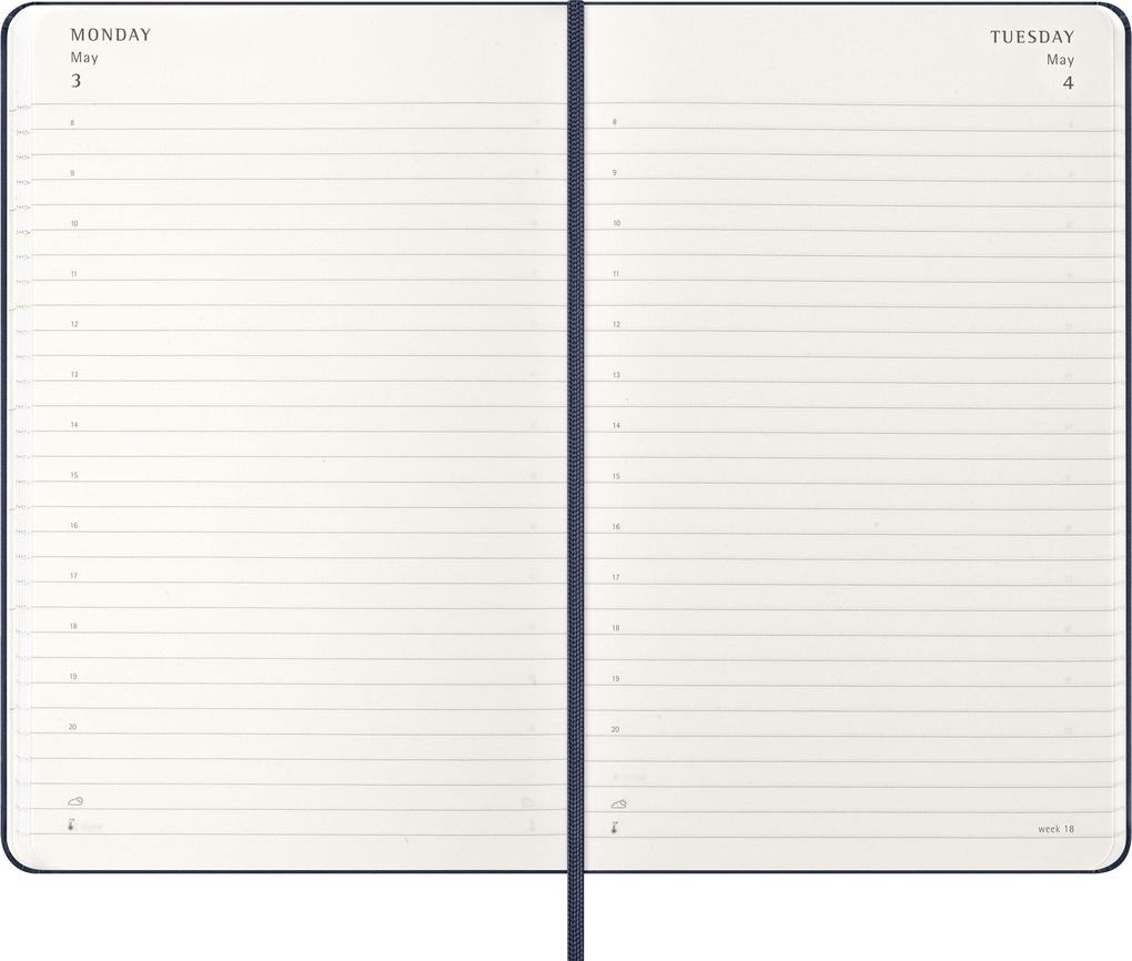Weitere Ansicht: Moleskine 12 Monate Tageskalender 2027, Large/A5, 1 Tag = 1 Seite, Fester Einband, Saphir