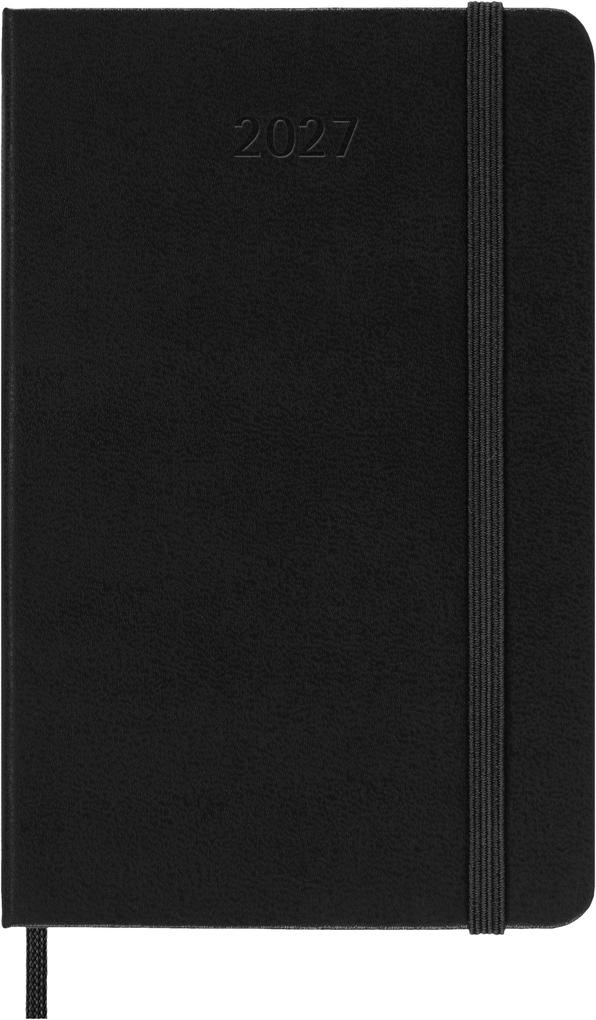 Weitere Ansicht: Moleskine 12 Monate Wochen Notizkaledner 2027, Pocket/A6, 1 Wo = 1 Seite, rechts linierte Seite, fester Einband, Schwarz