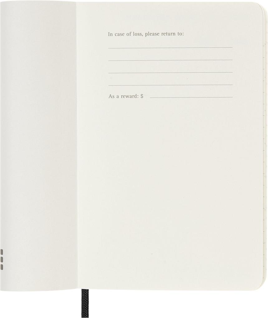Weitere Ansicht: Moleskine 12 Monate Wochen Notizkalender 2027, Pocket/A6, 1 Wo = 1 Seite, rechts linierte Seite, Weicher Einband, Schwarz