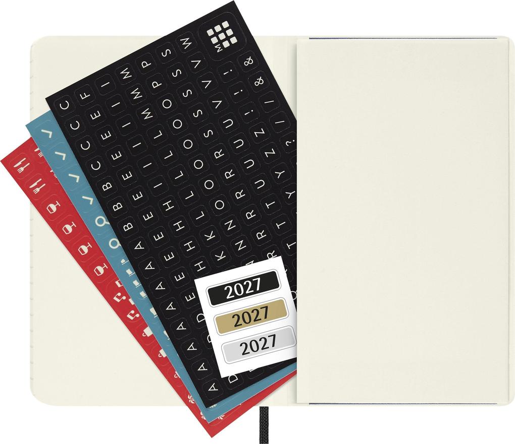 Weitere Ansicht: Moleskine 12 Monate Wochen Notizkalender 2027, Pocket/A6, 1 Wo = 1 Seite, rechts linierte Seite, Weicher Einband, Schwarz