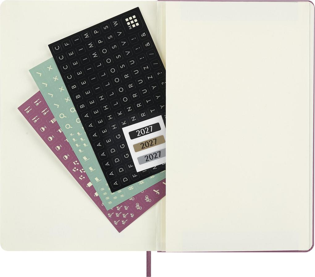Weitere Ansicht: Moleskine 12 Monate Tageskalender 2027, Large/A5, 1 Tag = 1 Seite, fester Einband, Majestätisches Pink