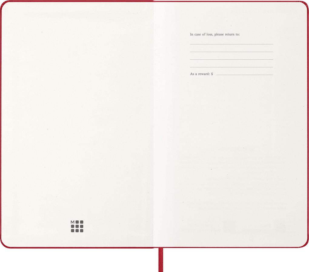 Weitere Ansicht: Moleskine 12 Monate Tageskalender 2027, Large/A5, 1 Tag = 1 Seite, Fester Einband, Scharlachrot