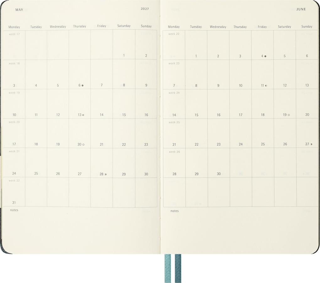 Weitere Ansicht: Moleskine 12 Monate Der Herr der Ringe Wochen-Notizkalender 2027, L/A5, 1 Wo = 1 Seite, fester Einband