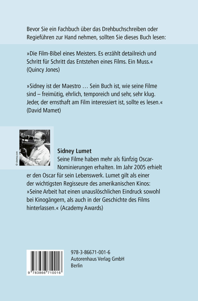Weitere Ansicht: Filme machen | Sidney Lumet