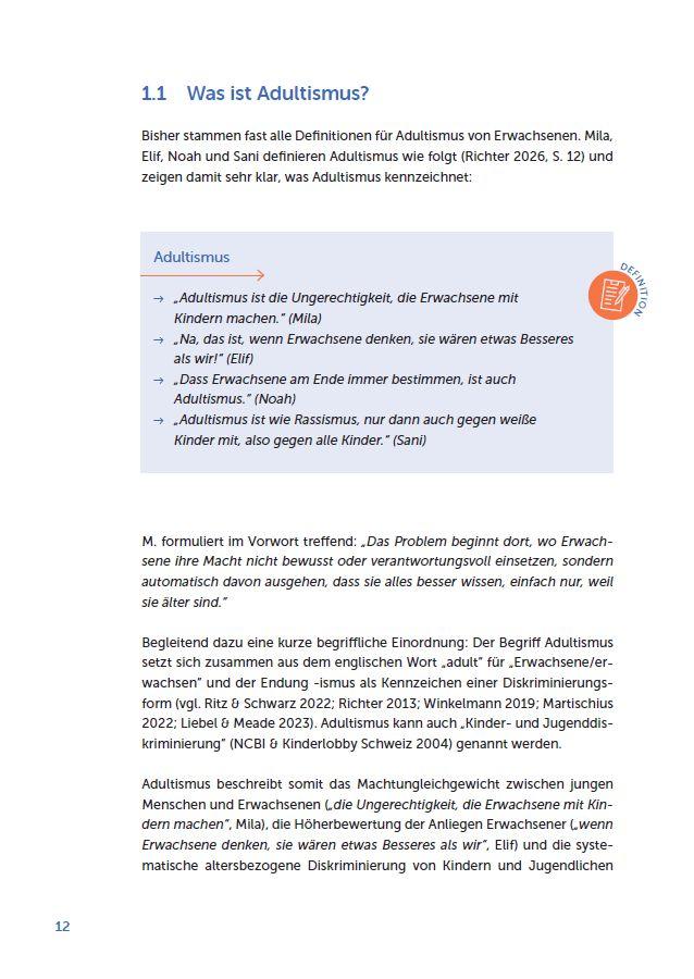 Weitere Ansicht: Adultismus wahrnehmen, reflektieren, abbauen | Sandra Richter, Fea Finger