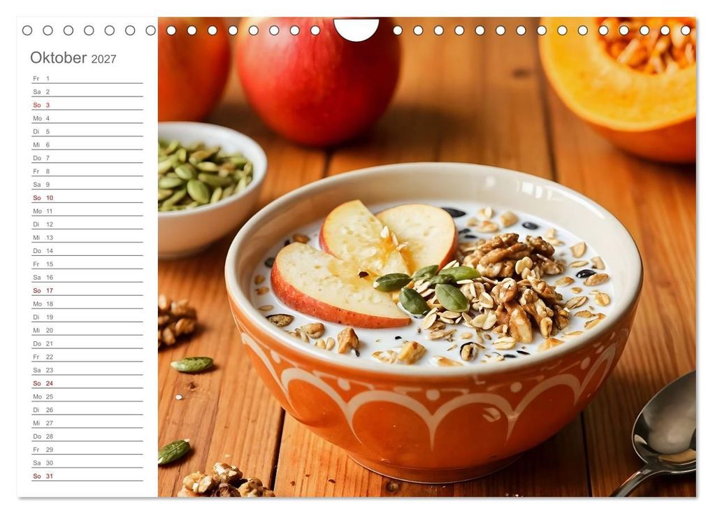 Weitere Ansicht: MorgenMüsli - Ein Jahr voller Farbe und Genuss (Wandkalender 2027 DIN A4 quer), CALVENDO Monatskalender | Fred Schimak, Calvendo