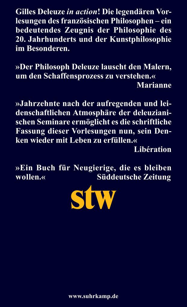 Weitere Ansicht: Über die Malerei | Gilles Deleuze