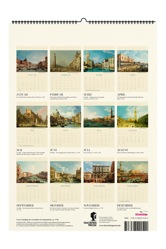 Weitere Ansicht: Canalettos Venedig. Wandkalender 2027