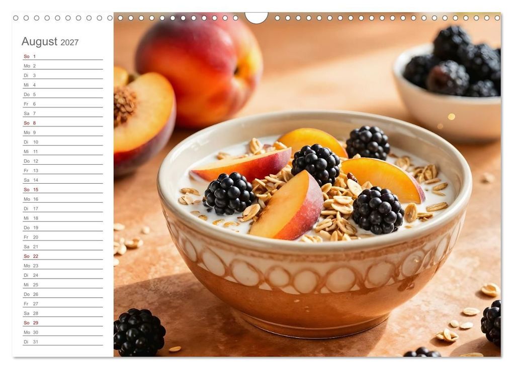 Weitere Ansicht: MorgenMüsli - Ein Jahr voller Farbe und Genuss (Wandkalender 2027 DIN A3 quer), CALVENDO Monatskalender | Fred Schimak, Calvendo