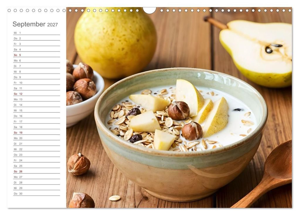 Weitere Ansicht: MorgenMüsli - Ein Jahr voller Farbe und Genuss (Wandkalender 2027 DIN A3 quer), CALVENDO Monatskalender | Fred Schimak, Calvendo