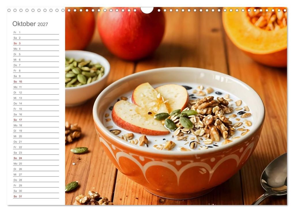 Weitere Ansicht: MorgenMüsli - Ein Jahr voller Farbe und Genuss (Wandkalender 2027 DIN A3 quer), CALVENDO Monatskalender | Fred Schimak, Calvendo
