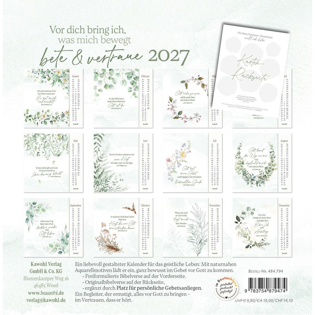 Weitere Ansicht: Vor dich bring ich, was mich bewegt 2027