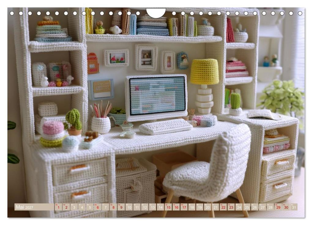 Weitere Ansicht: Amigurumi Wohnwelten. Textiles Interior Design mit Charme (Wandkalender 2027 DIN A4 quer), CALVENDO Monatskalender | Hanna Wagner, Calvendo