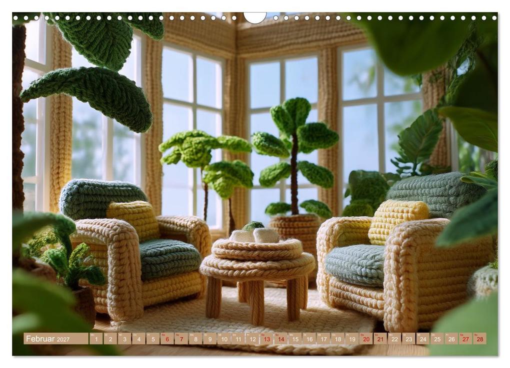 Weitere Ansicht: Amigurumi Wohnwelten. Textiles Interior Design mit Charme (Wandkalender 2027 DIN A3 quer), CALVENDO Monatskalender | Hanna Wagner, Calvendo