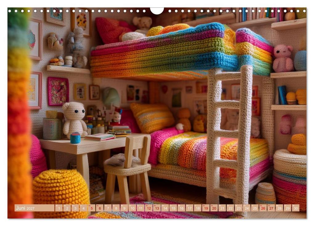 Weitere Ansicht: Amigurumi Wohnwelten. Textiles Interior Design mit Charme (Wandkalender 2027 DIN A3 quer), CALVENDO Monatskalender | Hanna Wagner, Calvendo