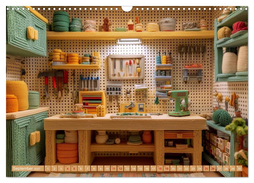 Weitere Ansicht: Amigurumi Wohnwelten. Textiles Interior Design mit Charme (Wandkalender 2027 DIN A3 quer), CALVENDO Monatskalender | Hanna Wagner, Calvendo