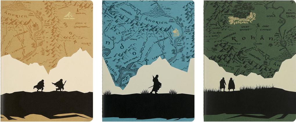 Weitere Ansicht: Moleskine Der Herr der Ringe Cahier (3er-Set), XL, liniert, weicher Einband