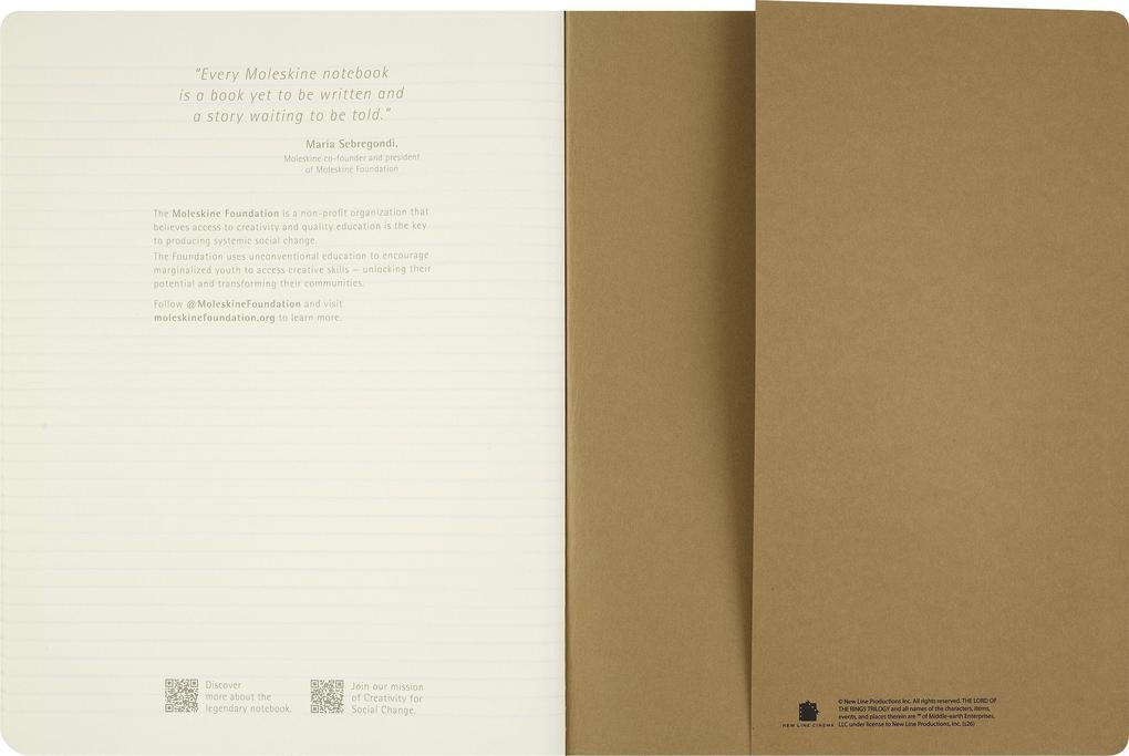 Weitere Ansicht: Moleskine Der Herr der Ringe Cahier (3er-Set), XL, liniert, weicher Einband
